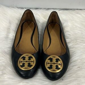 Tory Burch Black Leather Flats SZ 6